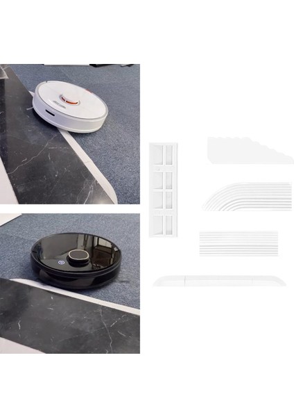 4 Parça Vakumlu Threshold Bars Robot Elektrikli Süpürge Beyaz Için Değiştirme modelleri