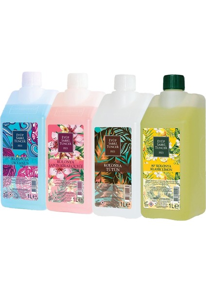 Tütün Kolonyası, Okyanus, Japon Kiraz Çiçeği ve Klasik Limon Yedek Şişe 1 lt