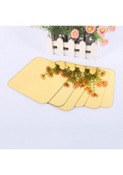 F Fityle 6 Adet Ayna Etkisi Kiremit Duvar Sticker Yapışkan Oda Dekor Sopa Sanat 20X20 cm 07 # 4 20X20 cm Altın (Yurt Dışından) fırsatları