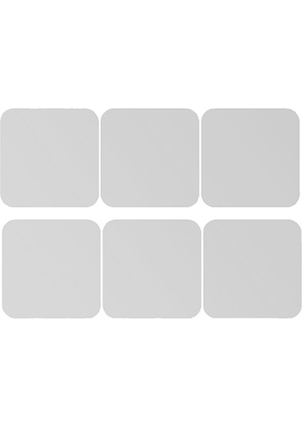 F Fityle 6 Adet Çıkarılabilir Ayna Etkisi Akrilik Duvar Sticker Odası Çıkartması Dıy 15X15 cm 04 # 2 15X15 cm Gümüş (Yurt Dışından)
