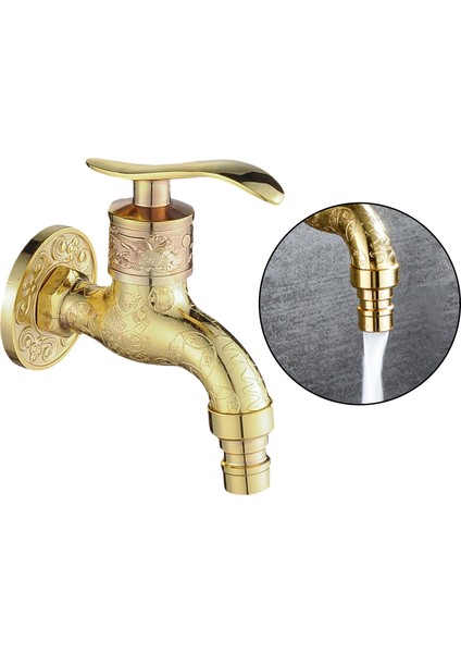 F Fityle İşlemeli Duvara Monte Musluk - Altın (Yurt Dışından) fırsatları