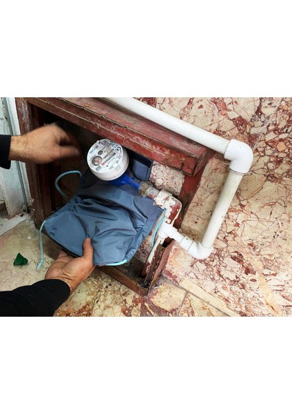Ev Su Saati Sayaca Kar - Dona (Donmaya) Karşı Koruma Isı Ceketi Izolasyon Ev Su Saati