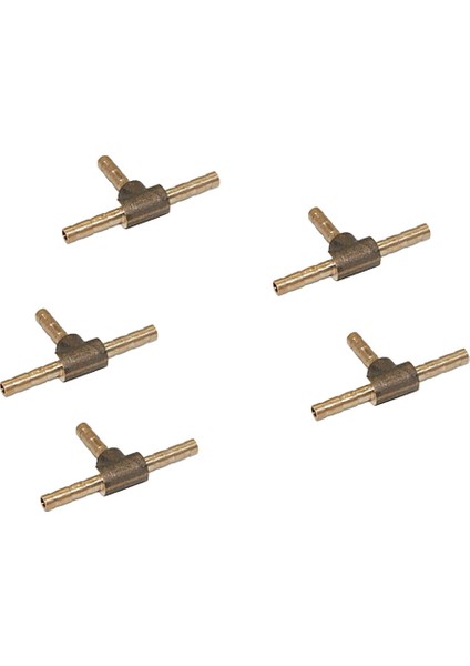 F Fityle 5x Pirinç Dikenli T Parça 3-Yollu Silikon Hava Su Yakıt Hortumu Eklem Adaptörü 4mm (Yurt Dışından) modelleri