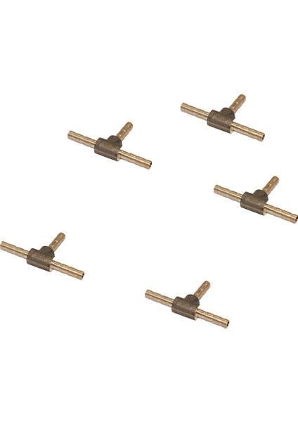 F Fityle 5x Pirinç Dikenli T Parça 3-Yollu Silikon Hava Su Yakıt Hortumu Eklem Adaptörü 4mm (Yurt Dışından) fırsatları
