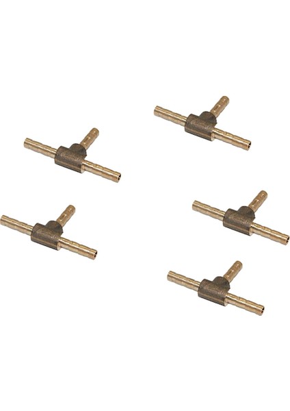 F Fityle 5x Pirinç Dikenli T Parça 3-Yollu Silikon Hava Su Yakıt Hortumu Eklem Adaptörü 4mm (Yurt Dışından) indirimleri