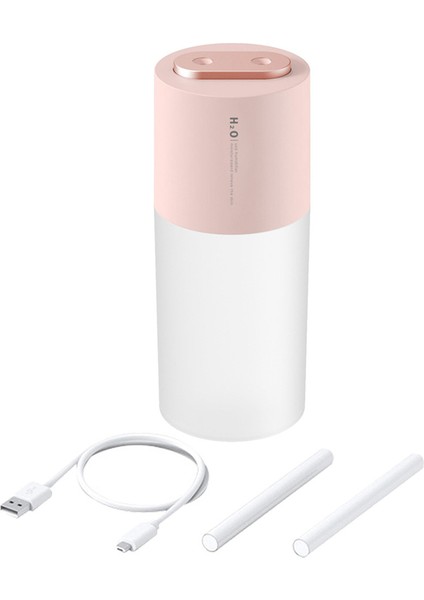 F Fityle Taşınabilir Mini Nemlendirici Araba Ev Ofis Sis Dezenfektanı Alkol Püskürtücü Çift Sprey 400ML USB Kablolu Pembe (Yurt Dışından)