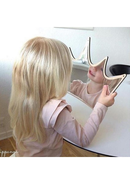 F Fityle Çocuklar Yatak Odası Duvar Asılı Ayna Yenilik Duvar Sanatı Ev Dekorasyonu Dıy Taç # 4 (Yurt Dışından) modelleri