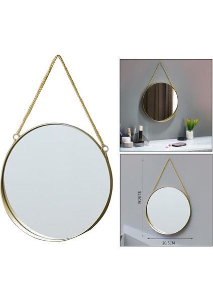 F Fityle Duvar Asılı Ayna ile Zincir Yatak Odası Altın Çerçeve Ev Banyo Dekor S (Yurt Dışından) modelleri