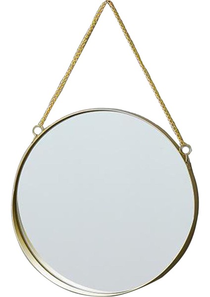 F Fityle Duvar Asılı Ayna ile Zincir Yatak Odası Altın Çerçeve Ev Banyo Dekor M (Yurt Dışından)