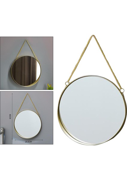 F Fityle Duvar Asılı Ayna ile Zincir Yatak Odası Altın Çerçeve Ev Banyo Dekor M (Yurt Dışından) fiyatları