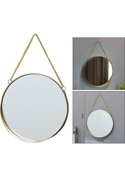 F Fityle Duvar Asılı Ayna ile Zincir Yatak Odası Altın Çerçeve Ev Banyo Dekor M (Yurt Dışından) fırsatları