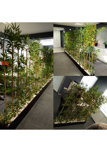 Yapay Bambu Sopası 10 Yapraklı 180 cm Yapay Çiçek Bambu Duvarı