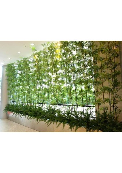 Yapay Bambu Sopası 10 Yapraklı 180 cm Yapay Çiçek Bambu Duvarı