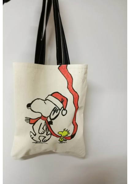 Yeniyıl Kedi Desenli Tote Bag