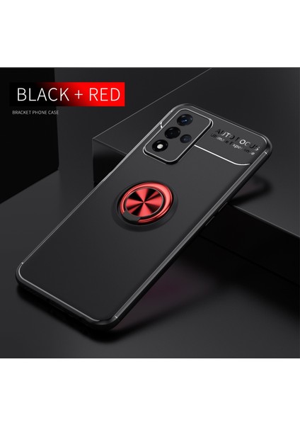 Oppo A93S 5g Için Halka Tutuculu Tpu Telefon Kılıfı - Siyah ve Kırmızı (Yurt Dışından)