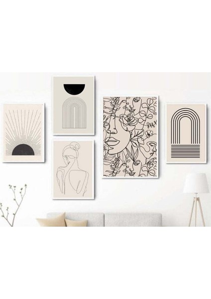 Çerçeveli Çoklu Tablo Çerçeveler Dekorasyon Ev Dekoru Konsept Beyaz Çerçeveli