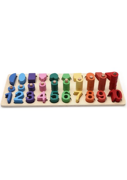 Wooden Toys Doğal Ahşap Eğitici Oyuncak Logaritma Geometrik Sayılar Simgeli HMH-031 fiyatları