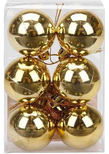 Asılabilir Yılbaşı Yeniyıl Ağacı Süsü 4cm Top Altın Christmas Tree Ornaments