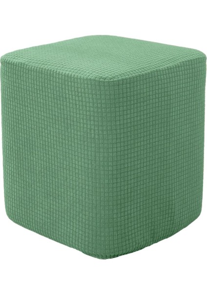 F Fityle Kare Ayak Taburesi Kapak Streç Osmanlı Slipcover Yeşil (Yurt Dışından)