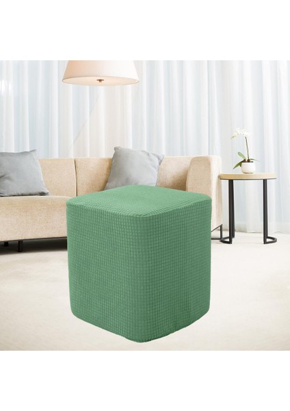 F Fityle Kare Ayak Taburesi Kapak Streç Osmanlı Slipcover Yeşil (Yurt Dışından)