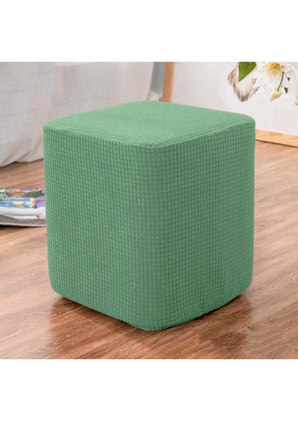 F Fityle Kare Ayak Taburesi Kapak Streç Osmanlı Slipcover Yeşil (Yurt Dışından)