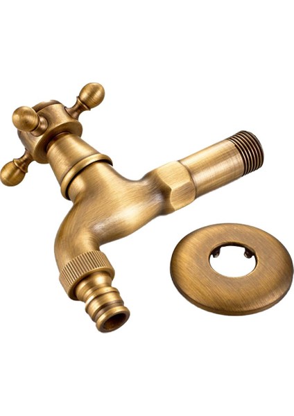 F Fityle Bibcock Musluk Retro Çamaşır Makinesi Musluk Banyo Paspas Havuzu Tap Pirinç A (Yurt Dışından)