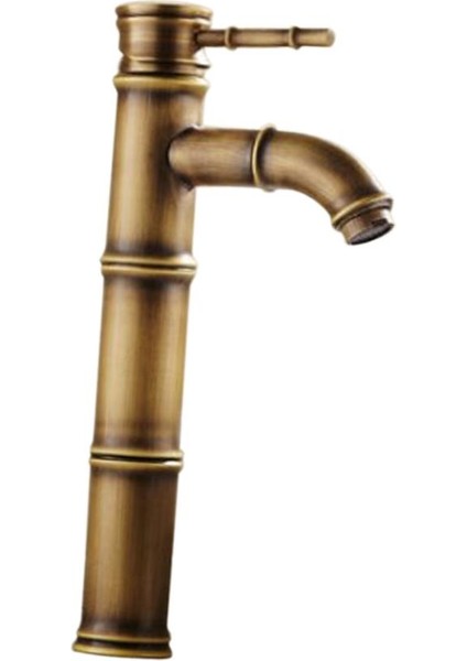 F Fityle Retro Pirinç Bambu Şekli Ev Banyo Lavabo Gemi Musluk Havzası Mikser Dokunun # 3 Kavisli Ağız (Yurt Dışından) fırsatları