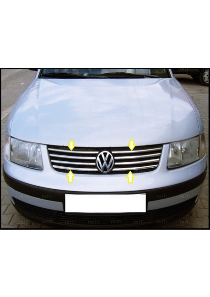 VW Passat B5 Krom Ön Panjur 8 Parça 1996-2001 Paslanmaz Çelik