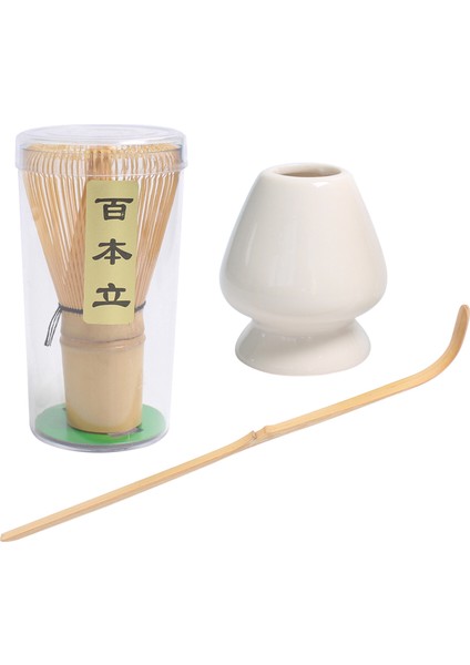 Japon Tarzı Matcha Çırpma Seti Bambu Scoop Hediye Sevenler Beyaz Için (Yurt Dışından)