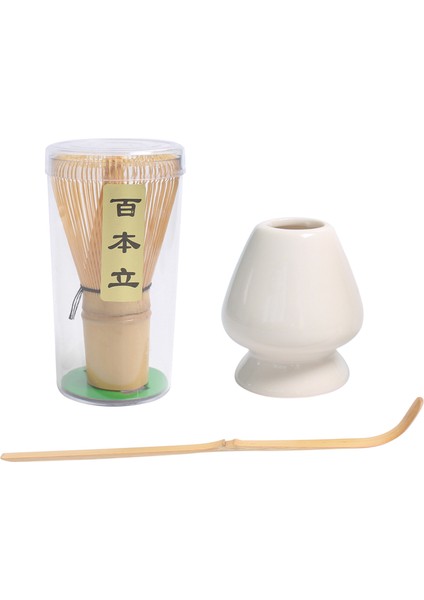 Japon Tarzı Matcha Çırpma Seti Bambu Scoop Hediye Sevenler Beyaz Için (Yurt Dışından)
