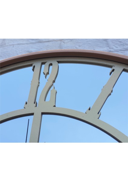 Bakır Renkli Metal Kasalı Aynalı Duvar Saati indirimleri