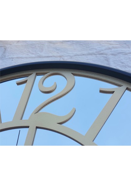 Siyah Renkli Metal Kasalı Aynalı Duvar Saati indirimleri