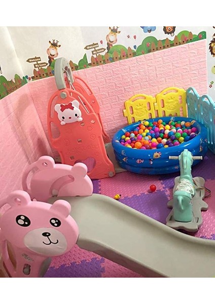 Kız Çocuk ve Yatak Odası Pembe Yapışkanlı Panel 3D Duvar Kağıdı