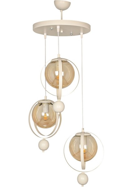 Jüpiter 3.lü Avize Beyaz Bal Cam fiyatları