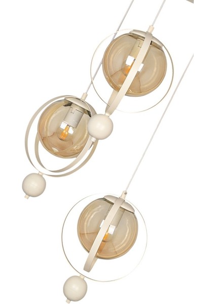 Jüpiter 3.lü Avize Beyaz Bal Cam fırsatları