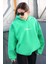 Mad Girls Yeşil Baskılı Oversize Sweatshirt MG1287 2