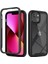 Apple iPhone 13 Mini Için Hibrit Şeffaf Bumper Shockproof Tam Koruma Kılıf Kapaklı Siyah (Yurt Dışından) 1