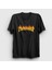 Unisex Siyah Logo V1 Thrasher T-Shirt 1