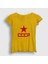 Kadın Sarı Red Cccp Sovyetler Birliği T-Shirt 1