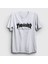 Unisex Beyaz Logo V6 Thrasher T-Shirt 1