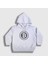 Unisex Çocuk Beyaz Gray Logo Bitcoin Kapüşonlu Sweatshirt 1