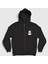 Unisex Siyah Polar Bear Kutup Ayısı Yılbaşı Fermuarlı Kapüşonlu Sweatshirt 1