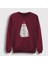 Unisex Bordo Huysuz Kedi Yılbaşı Sweatshirt 1