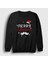 Unisex Siyah Mustache Merry Christmas Yılbaşı Sweatshirt 1