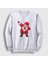 Unisex Beyaz Dabbing Noel Baba Santa Claus Yılbaşı Sweatshirt 1