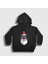 Unisex Çocuk Siyah Merry Christmas Noel Baba Santa Claus Yılbaşı Kapüşonlu Sweatshirt 1
