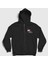 Unisex Siyah Mr Yeni Yıl Yılbaşı Fermuarlı Kapüşonlu Sweatshirt 1