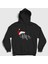 Unisex Siyah Mr Yeni Yıl Yılbaşı Kapüşonlu Sweatshirt 1