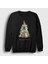 Unisex Siyah Merry Catmas Kediler Yılbaşı Sweatshirt 1