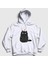 Unisex Beyaz Yeni Yıl Kedisi Yılbaşı Kapüşonlu Sweatshirt 1